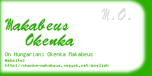 makabeus okenka business card